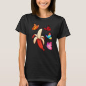 Red Banana and Butterflies Tシャツ (正面)
