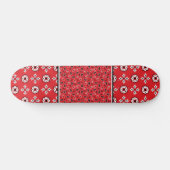 Red Bandana Boho Print スケートボード (横)