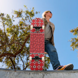 Red Bandana Boho Print   スケートボード