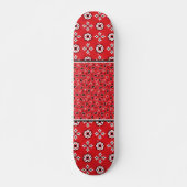 Red Bandana Boho Print   スケートボード (正面)