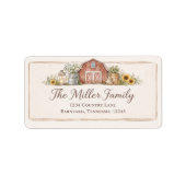 Red Barn Address Label ラベル (正面)