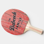 Red Barn Boards Retro Family Name & Year 卓球ラケット (横)