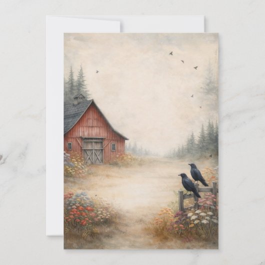 Red Barn Crows Farm Family Reunion | 招待状 (裏面)