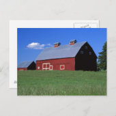 Red barn in Latah County, Idaho州PR MR.) ポストカード (正面/裏面)