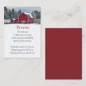 Red Barn in Winter披露宴エンクロージャカード2 エンクロージャーカード (正面/裏面)