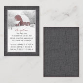 Red Barn in Winter披露宴エンクロージャカード2 エンクロージャーカード (正面/裏面)