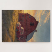 Red Barn Old Truck Jigsaw Puzzle ジグソーパズル (横)