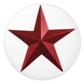 Red Barnstar Round Knob セラミックノブ (正面)