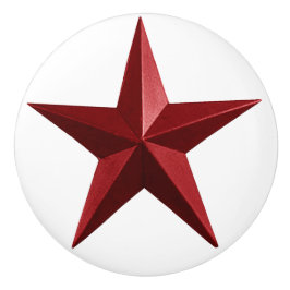 Red Barnstar Round Knob セラミックノブ