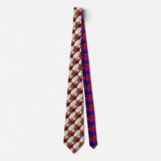 Red Bass Drum Tiled Pattern Necktie ネクタイ (正面)