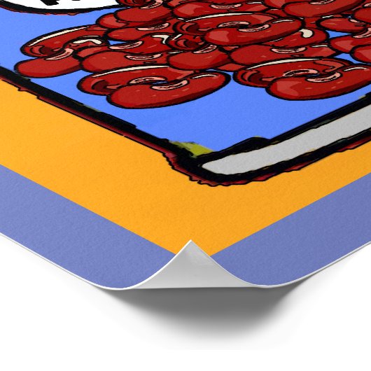 Red Beans Cartoon ポスター (角)