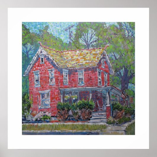 Red Beauty Painting / Artist Larry Lerew ポスター (正面)