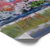 Red Beauty Painting / Artist Larry Lerew ポスター (角)