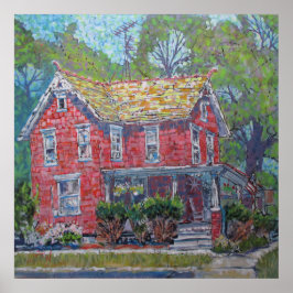 Red Beauty Painting / Artist Larry Lerew ポスター