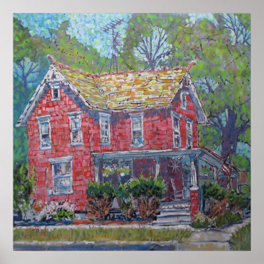 Red Beauty Painting / Artist Larry Lerew ポスター (正面)