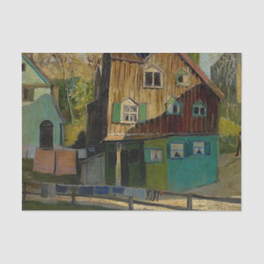 Red Bedding by Grant Wood 薄葉紙 (正面)