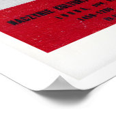 Red & Beige Matchbox Labels Grid Print, Vintage ポスター (角)