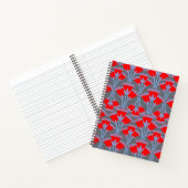 Red Bellflower Spiral Notebook ノートブック (内部)
