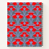 Red Bellflower Spiral Notebook ノートブック (裏面)