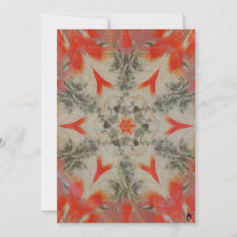 Red-bellied Woodpecker Geometric Textured Card シーズンカード