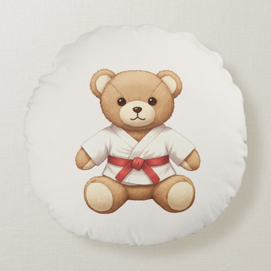 Red Belt Judo Bear – A Special Gift Symbolizing th ラウンドクッション (正面)