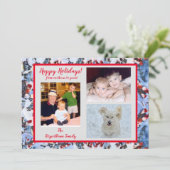 Red Beres in Snow Photo Holiday Card シーズンカード (スタンド正面)