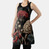 Red Berries and Exotic Seed Pods on Black エプロン (インサイチュ)