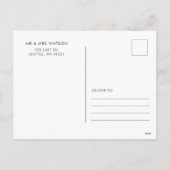 Red Berries Botanical Watercolor Christmas シーズンポストカード (裏面)