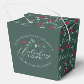 Red berries green holly leaves Christmas love フェイバーボックス (裏面)