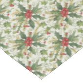 Red Berries Green Leaves Holly Holiday Christmas テーブルクロス (アングル)