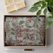 Red Berries Patterned Decoupage 薄葉紙 (ギフト)