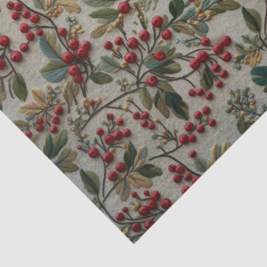 Red Berries Patterned Decoupage 薄葉紙 (詳細)