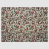 Red Berries Patterned Decoupage 薄葉紙 (正面)