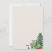 Red Berries Photo Frame Holiday Greeting Card シーズンカード (裏面)