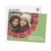 Red Berry Christmasのリース枠で撮影 シーズンポストカード