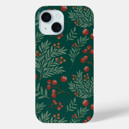 Red Berry Christmas Phone Case iPhone 15ケース