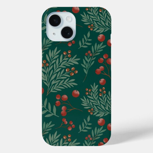 Red Berry Christmas Phone Case Case-Mate iPhoneケース (裏面)