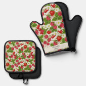 Red Berry & Pills Pharmacy Kitchen  鍋つかみ&鍋敷きセット (正面/裏面)