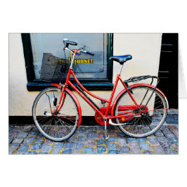 Red Bicycle in Copenhagen, Denmark 空白の Card