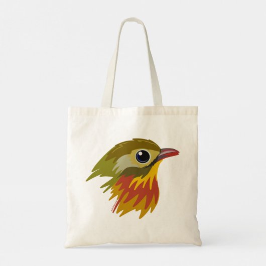 Red-Billed Leiothrix Bird—simplified  トートバッグ (裏面)