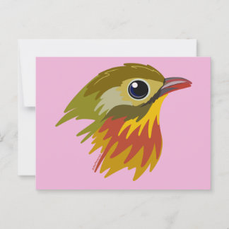 Red-Billed Leiothrix Bird—simplified  ポストカード