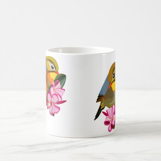 RED-BILLED LEIOTHRIX BIRDS コーヒーマグカップ (中央)