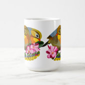 RED-BILLED LEIOTHRIX BIRDS—ALOHA コーヒーマグカップ (中央)