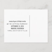 Red Binary Code Photo日付はがきを保存する 案内ポストカード (裏面)