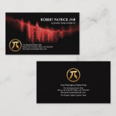 Red Binary Codes Digital Wave Data Scientist 名刺 (正面/裏面)