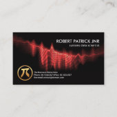 Red Binary Codes Digital Wave Data Scientist 名刺 (正面)