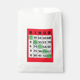 Red BINGOカードパーティーの好意バッグ フェイバーバッグ