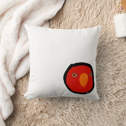 Red birb "GUMI" wuewuewuewuewue.....staring . クッション (ブランケット)