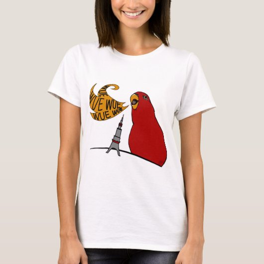 Red birb "GUMIZILLA" wuewuewue... T-Shirt Tシャツ (正面)