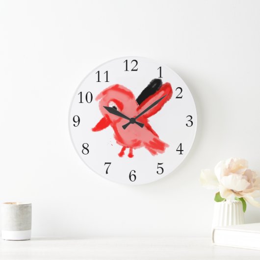 Red Bird ラージ壁時計 (ホーム)